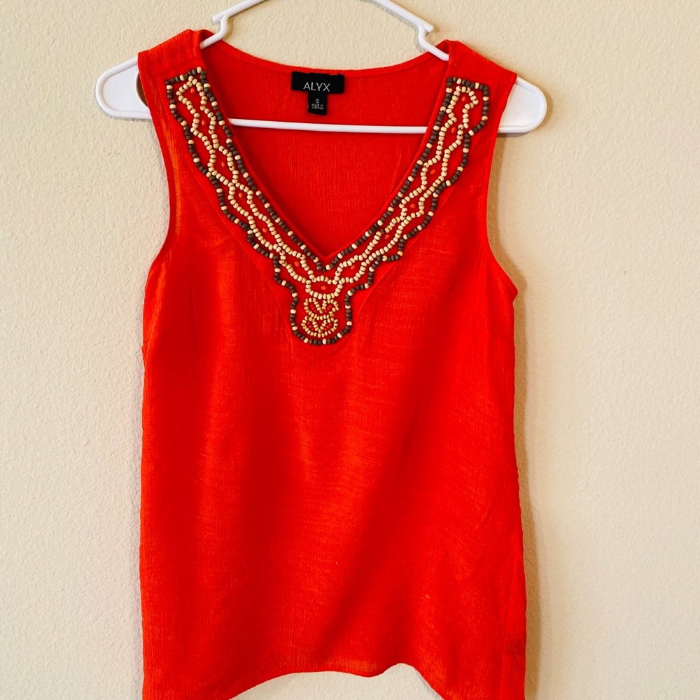 ALYX Red Tribal tank top